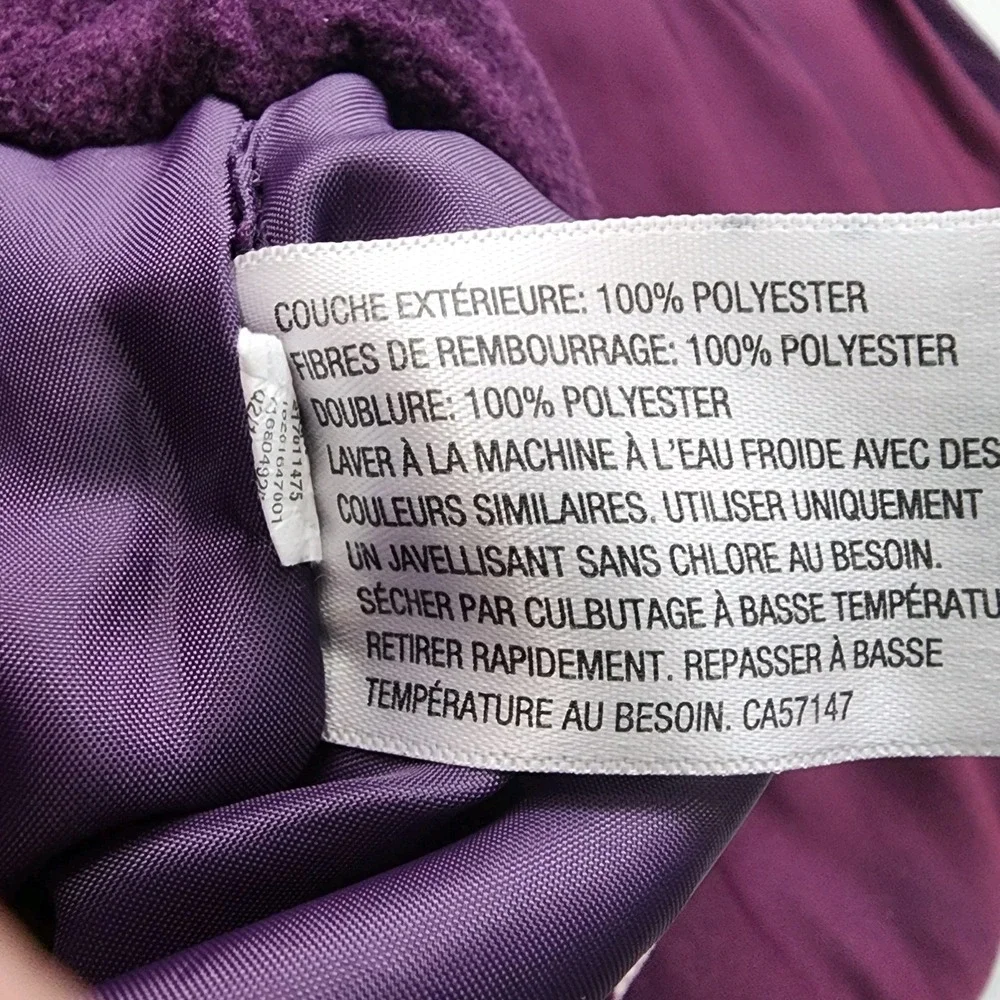 CHEROKEE 12M TODDLER BIBS SNOW PANTS PURPLE ADJUSTABLE WAIST